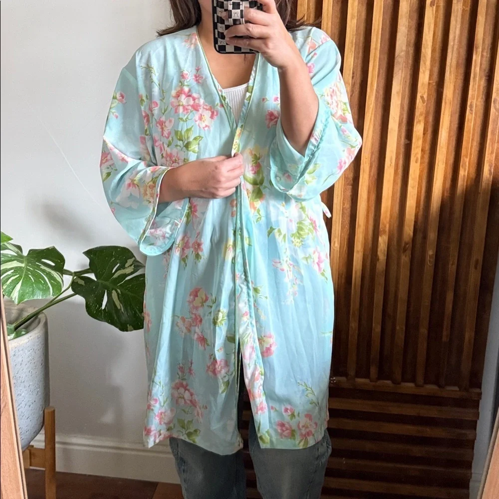 vintage Oscar De La Rente‎ Floral Sleepwear Robe. Size S/M. Read***